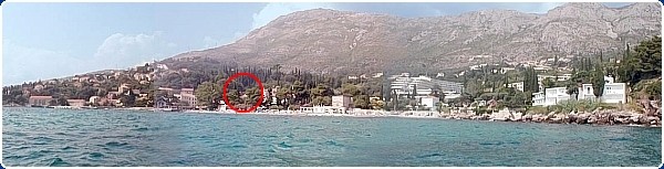 mlini panorama and location of villa katy